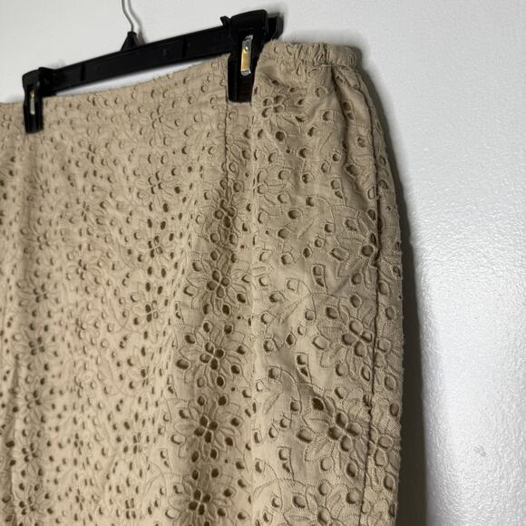 Talbots Skirt Womens 20W Eyelet Embroidered Lined Floral Plus Size Summer Casual - Picture 2 of 6